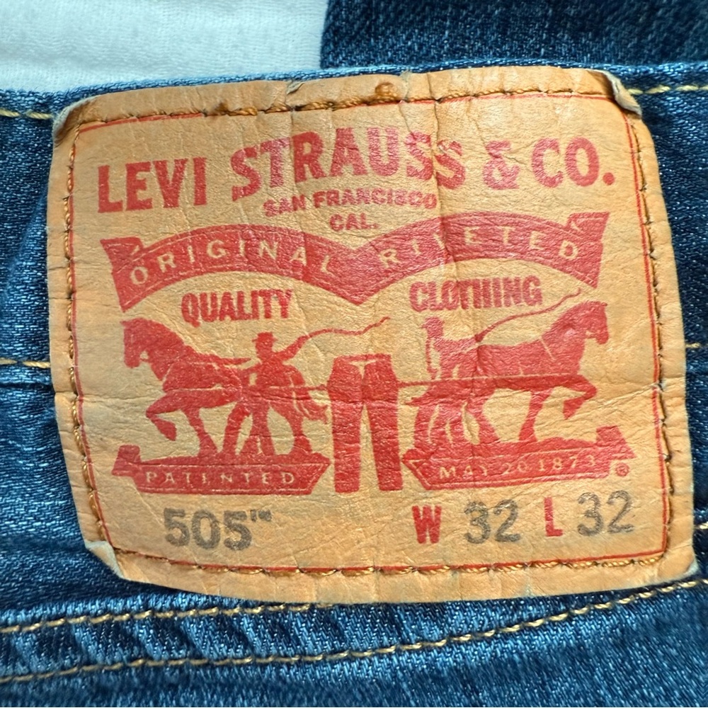 Levi's 505 dark wash 2014 mens jeans straight leg 32x32 -Excellent condition! - Picture 7 of 16